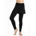thumbnail image 1 of AWZXDE Women's High Waist Yoga Skort with Ruffle Hem Booty Lifting Skirted Leggings for Dance Black,L, 1 of 8