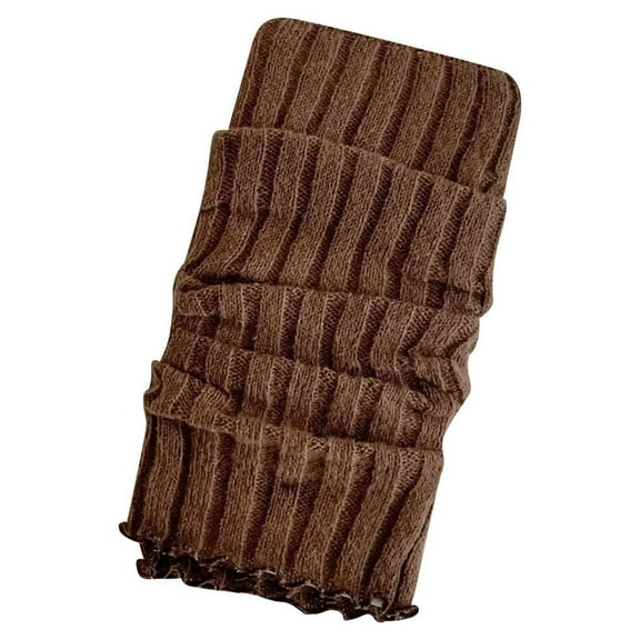 AWZXDE Women's Knee Brace Warmer Core Accessory for Cozy Warmth and Style Contemporary Knit Slouch Socks with Classic Fashion Kint Design for Comfortable Everyday Wear Khaki,One Size