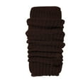thumbnail image 1 of AWZXDE Women's Ordinary Casual Solid Color Knitted Leg Warmers Fashion Casual Loose Thin Vertical Stripe Pattern Crew Socks Coffee,One Size, 1 of 4
