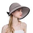 thumbnail image 1 of AWZXDE Women's Outdoor Solid Sun Hat with Back Bow, Finish Casual Cap for Sun Grey,One Size, 1 of 6