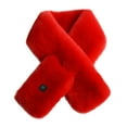 thumbnail image 1 of AWZXDE Women's Pure Color Cute Neck-Warmer Heated Scarf, Winter for Cold & Cozy Comfort Red,One Size, 1 of 5