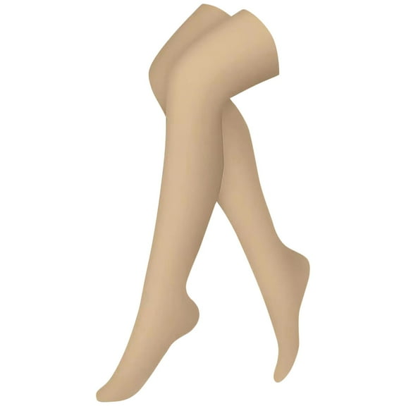 AWZXDE Women's Reinforced Pantyhose, Sheer Tights for Plus Size Women Beige,One Size