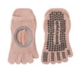 thumbnail image 1 of AWZXDE Women's Silicone Grip Toe Socks, Non Yoga Socks for Indoor Workouts Pink,One Size, 1 of 3