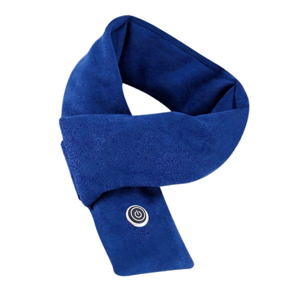 AWZXDE Women's Solid Color Short Casual Portable Heated Scarf Lightweight Comfortable Warm for Winter Neck and Family Use Blue,One Size