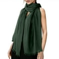 thumbnail image 1 of AWZXDE Women's Solid Color Bohemian Beach Sun Long Scarf - Lightweight Breathable Blend Wrap Green,One Size, 1 of 8