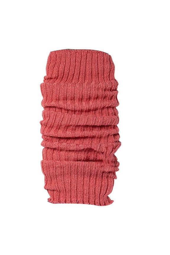 Women's Solid Color Casual Knit Leg Warmers Stacked Ankle Socks Design for Outdoor Warmth and Stylish Layering Watermelon Red,One Size