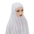 thumbnail image 1 of AWZXDE Women's Solid Color Everyday Casual Hooded Headscarf - Versatile Lightweight Neck & Hair Wrap for Outdoor Errands & Relaxation White,One Size, 1 of 2