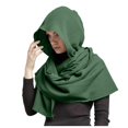 thumbnail image 1 of AWZXDE Women's Solid Color Light Soft Casual Versatile Ordinary High Design Sense Comfortable Hooded Versatile Long Hooded Scarf Green,One Size, 1 of 5