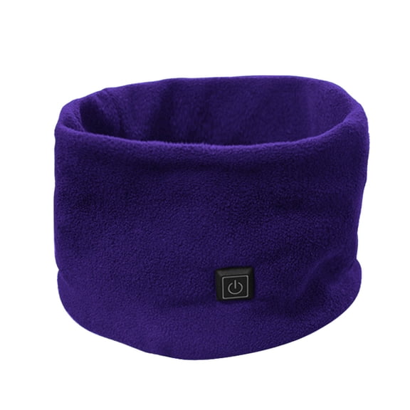 AWZXDE Unisex Heated Neck Warmer Scarf - Thermal Wrap for Winter Sports & Cold Weather Comfort, Rechargeable Design Purple,One Size