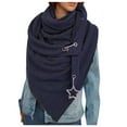 thumbnail image 1 of AWZXDE Women's Solid Color Oversized Fashion Scarf Wide Wrap for Stylish Winter & Fall Blue,One Size, 1 of 2