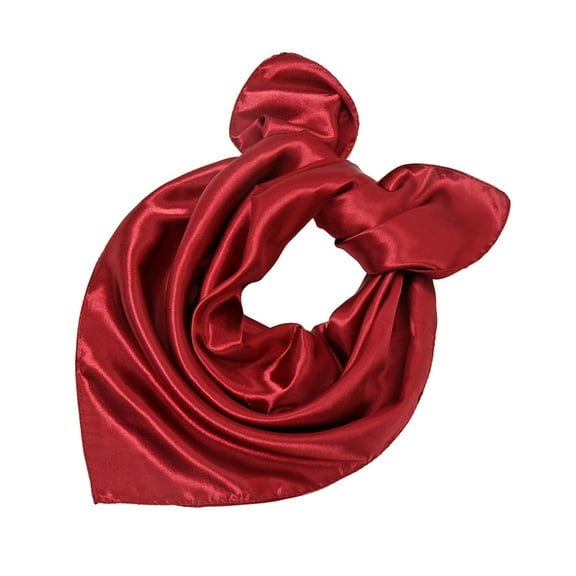 AWZXDE Women's Solid Color Satin Bow-Tie Scarf Smooth Lightweight Neck Wrap with Adjustable Bow Detail,Dressy Accessory ,One Size