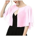 thumbnail image 1 of AWZXDE Women's Solid Color Sheer Chiffon Open-Front Cardigan Lightweight Layering Cover-Up for Spring Summer, Elegant Sleeveless Kimono Wrap Pink,A, 1 of 4