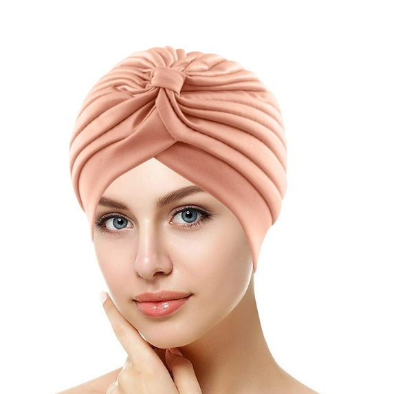 AWZXDE Women's Solid Color Stretchy Comfortable Basic Cap Pull On Headwrap Knit Hat PK1