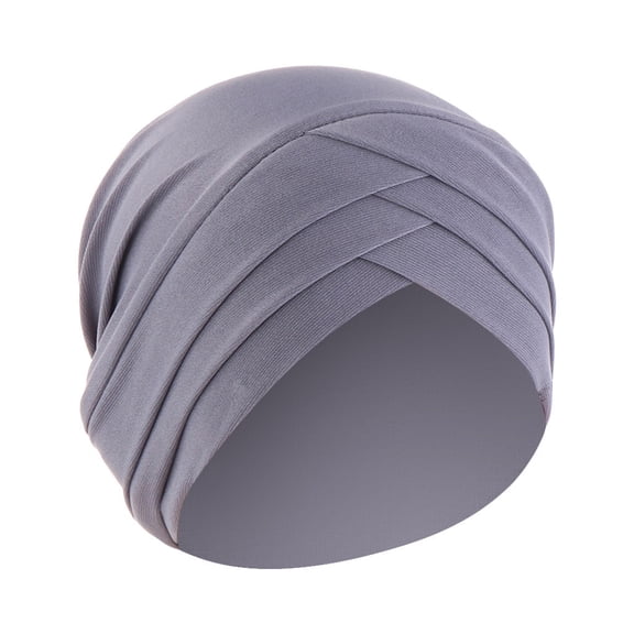 AWZXDE Women's Solid Color Stretchy Elastic forehead Headband with Three Design Comfortable Seamless Ladies Hats for Yoga Sports and Daily Wear As A Liner Under Hats for Women Grey,