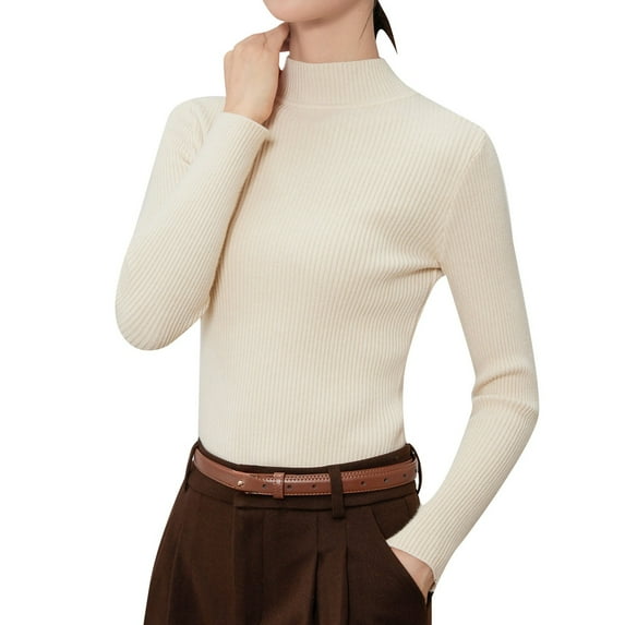 AWZXDE Women's Solid Color Vertical Stripes Round Neck Long Sleeve Body Warm Knit Corduroy Casual Versatile Pullover Sweater Light Yellow,XL