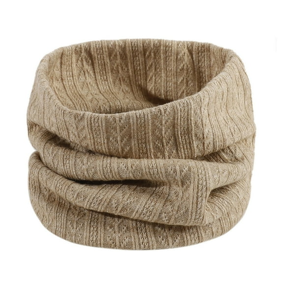AWZXDE Women's Solid Color Winter Neck Gaiter - Windproof Thermal Scarf Soft,Lined Neck Warmer, Breathable Protective Cover for Women, Unisex-Fit Cozy Neck Hugger Khaki,One Size