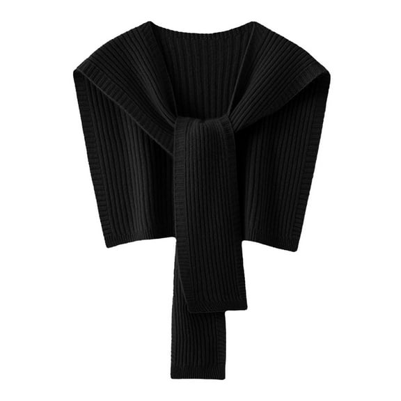 AWZXDE Women's Thick Yarn Solid Color Loose Breathable Scarf Casual Fashion Extra Long Versatile Warm Accessory for Winter Black,One Size