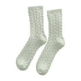 thumbnail image 1 of AWZXDE Women's Winter Cozy Comfortable Socks Knit Mid-Calf Thermal Sleep Socks Home Floor Slipper Socks for Women Casual Outfit Comfort Green,One Size, 1 of 3