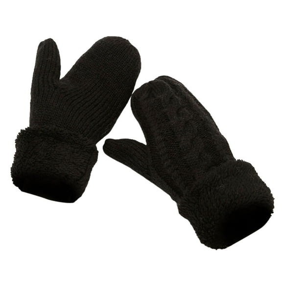 AWZXDE Women's Winter Gloves Soft Wool Knit Mittens Thermal Insulated Cold Weather Handwear Comfortable Touchscreen Design