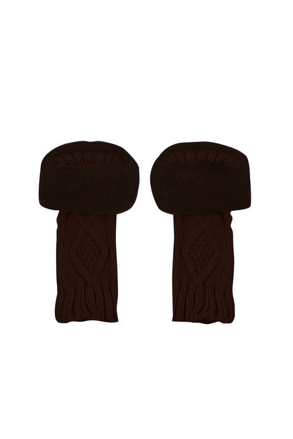 Women's Winter Warm Solid Knit Gloves Ideal for Driving and Writing Made with Wool for Comfort and Style Coffee,One Size