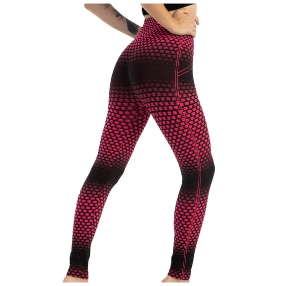 AWZXDE Women's Yoga Pants High Waisted Leggings for Women No See Sport Through Tummy Control Workout Leggings Seamless Sports Yoga Tight Red,S