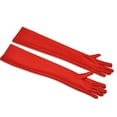 thumbnail image 1 of AWZXDE Womens Long Satin Opera Gloves for Parties Weddings Prom and Evening Events - Elegant Bridal Accessories Red,One Size, 1 of 2