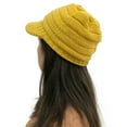 thumbnail image 1 of AWZXDE Womens Solid Color with Brim Design Casual Versatile Fashion Street Youth Style Knitted Hat for Outings Yellow,One Size, 1 of 3