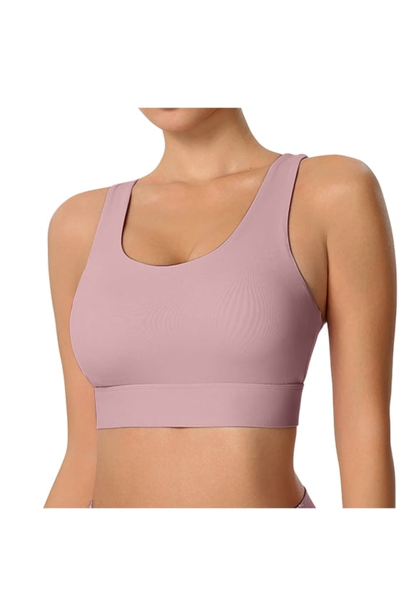 Womens Sports Bras Large Size Integrated High Support Yoga Running Fitness Bra