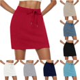 thumbnail image 1 of AWZXDE Womens Tennis Skirt Drawstring Skort With Pockets Workout Athletic Wear, 1 of 7