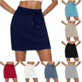 thumbnail image 1 of AWZXDE Womens Tennis Skirt Drawstring Skort With Pockets Workout Athletic Wear, 1 of 7