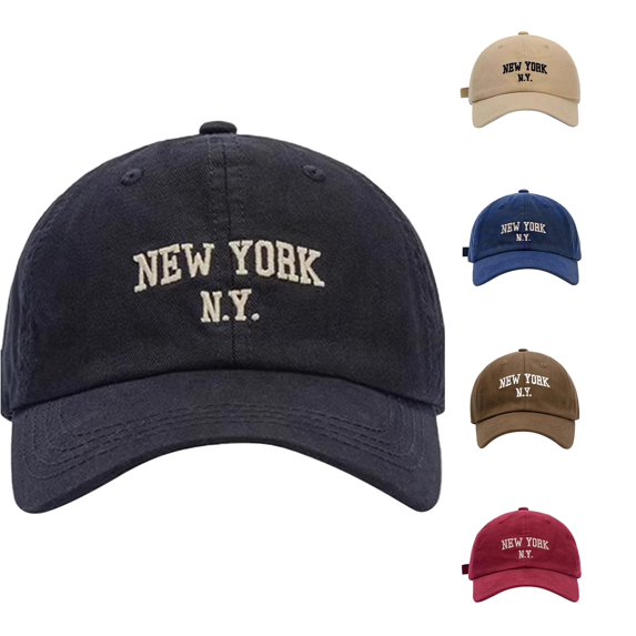 AWZXDE York Letter Print Adjustable Baseball Sun Hat For Kids Leisure Ages 2-8