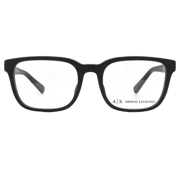 AX ARMANI EXCHANGE Men's Ax3071f Low Bridge Fit Rectangular Sunglasses, Matte Black/Demo Lens, 54 mm