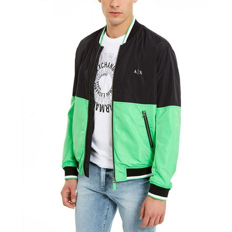 AX Armani Exchange Men s HyperColorblocked Bomber Jacket Black Size X Large Walmart