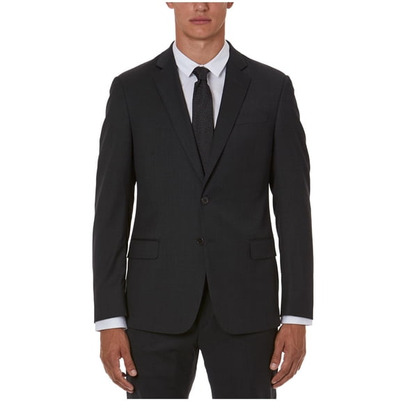 Armani Mens Modern Fit Wool Two Button Blazer Jacket, Grey, 42 Short