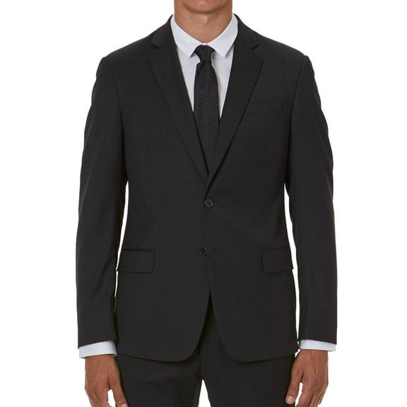 Armani Mens Modern Fit Wool Two Button Blazer Jacket, Grey, 42 Short