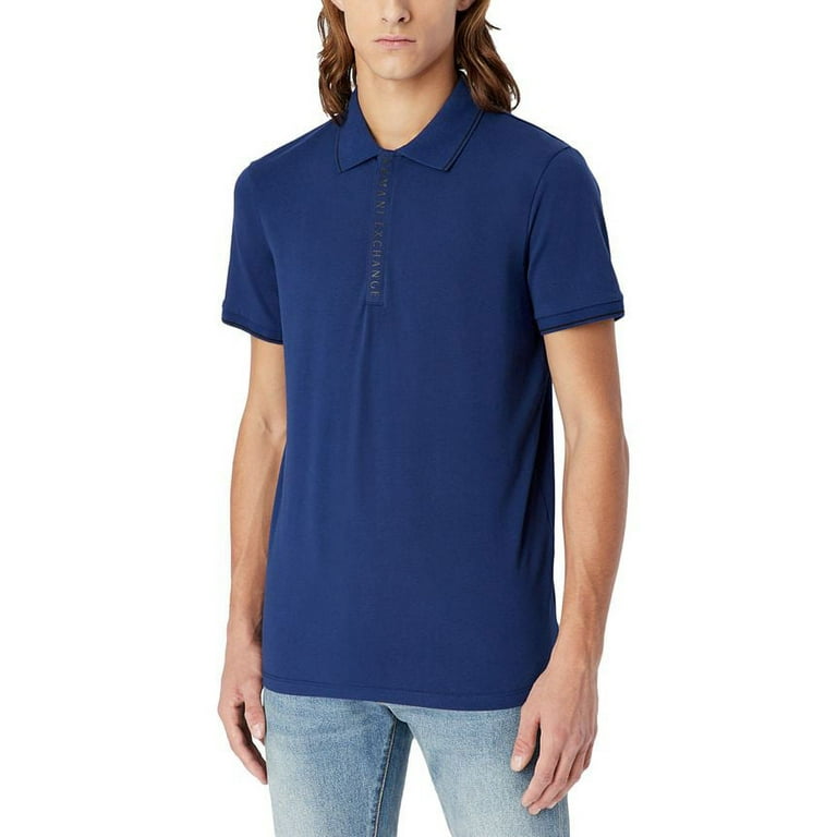 Armani exchange discount logo placket polo