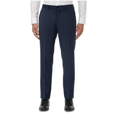 AX Armani Exchange Mens Slim Fit Birdseye Suit Dress Pants Navy 30 x 30