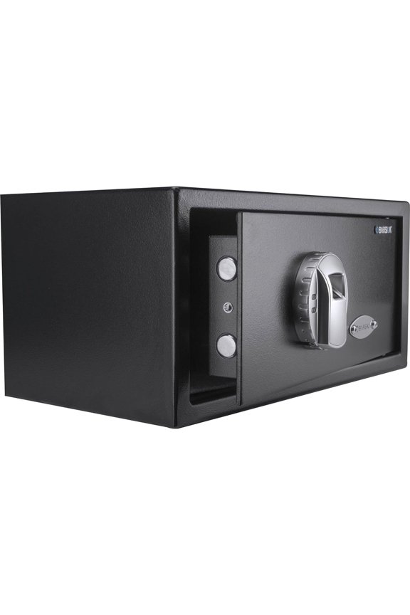 AX11224 Biometric Fingerprint Security Home Safe Box 0.79 Cubic Ft, Black