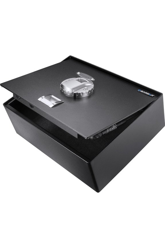 AX11556 Biometric Fingerprint Top Opening Security Drawer Safe Box 0.23 Cubic Ft, Multi, One Size