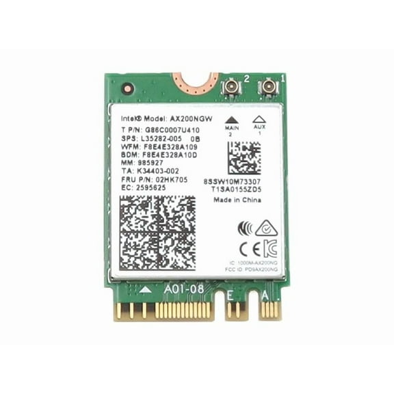 AX200NGW Intel WI-FI 6 AX200 (Gig+) PCI-E M.2 2230 Wlan BT 5.2 Wifi Card 02HK705 Laptop Wireless Cards - Wifi