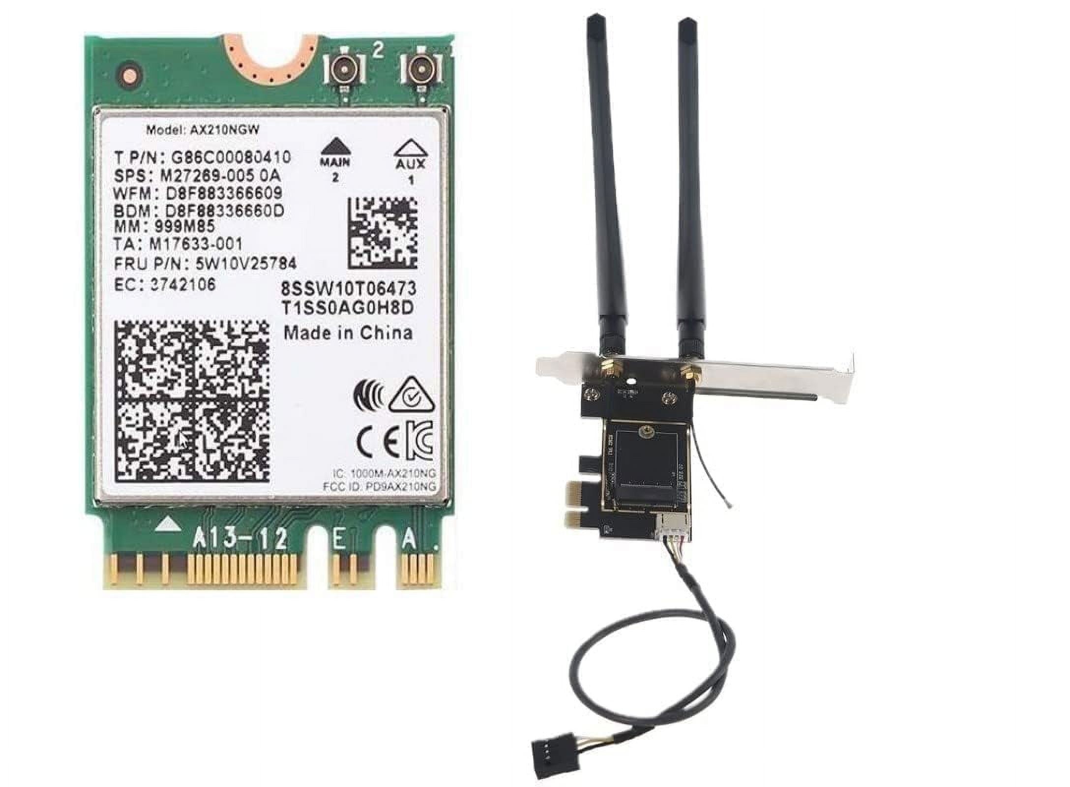 AX210 Desktop Wi-Fi Kit | 2.4 Gbps | Bluetooth 5.3 Support | PCIe x4 ...