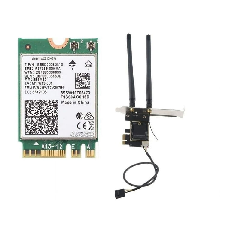 HighZer0 Electronics AX210 WiFi 6E Card | Tri-Band 2.4/5/6 GHz Wi-Fi | Up  to 2.4 Gbps | M.2 WiFi Card for PC | No vPro | Supports Bluetooth 5.3 