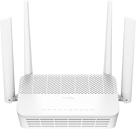 Cudy AX3000 Multi Gigabit Dual Band WiFi 6 Mesh Router, 2.5Gbps WAN RJ45 Port, 4 Gigabit RJ45 Ports, 4 5dBi Antennas, MU-MIMO, OpenVPN, Wireguard, Zerotier, Ipsec VPN, Cloud APP