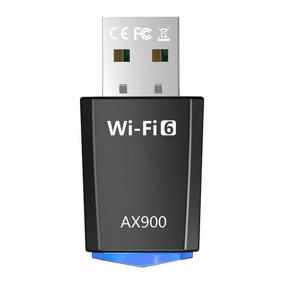 AX900 WiFi6 Smart Network Card 900Mbps Driver-Free Wireless Network Card 2.4G & 5GHz WiFi 6 USB Adapter for Laptop Windows 7 10 11