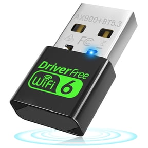 AX900M USB WiFi 6 Adapter for Laptop & Desktop, 2-in-1 Bluetooth 5.3 Dual Band 5GHz/2.4GHz Wireless Network Adapter, Built-in Driver Plug & Play, Windows 11/10 Driver-Free