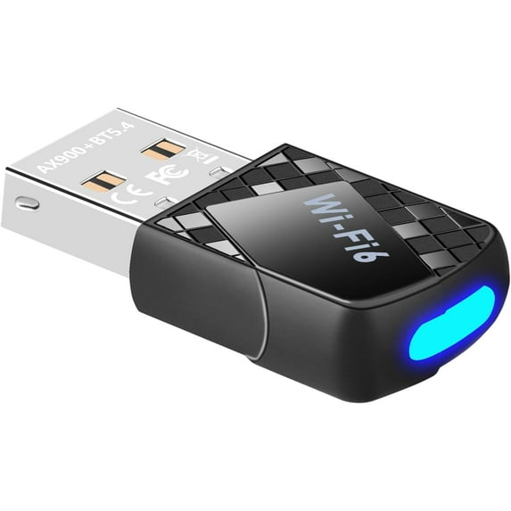 AX900Mbps USB WiFi 6 Adapter for PC, 2-in-1 Bluetooth 5.4 WiFi Adapter ...