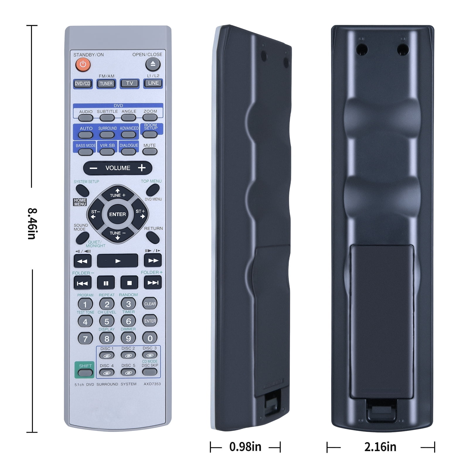 AXD7353 Replacement Remote Control For PIONEER DVD XV-HTD330 HTD