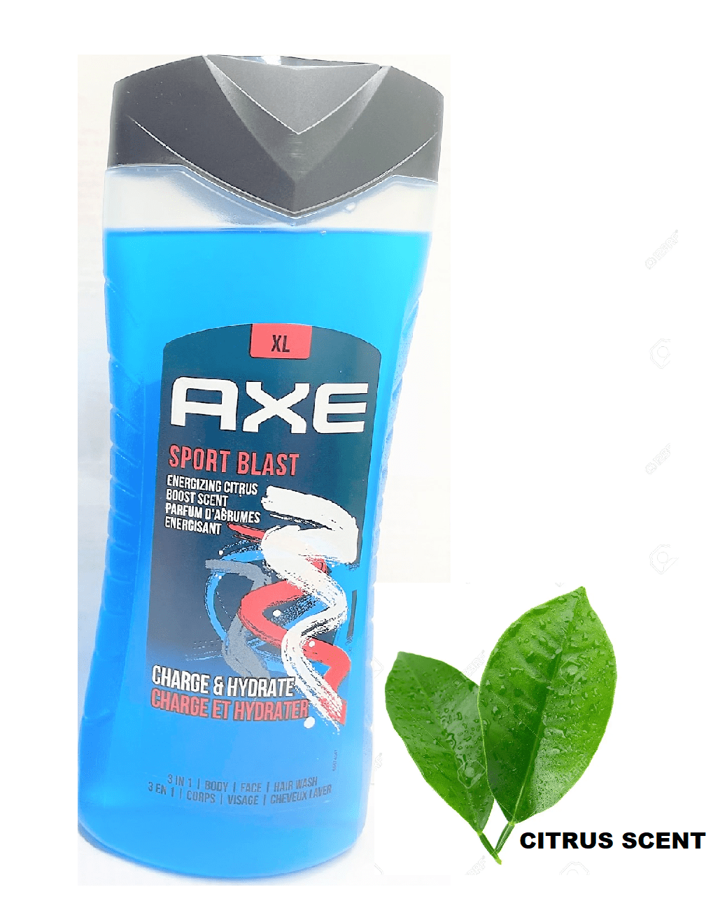 AXE 3-in-1 Body Wash - Sport Blast, (Energizing Citrus), Net