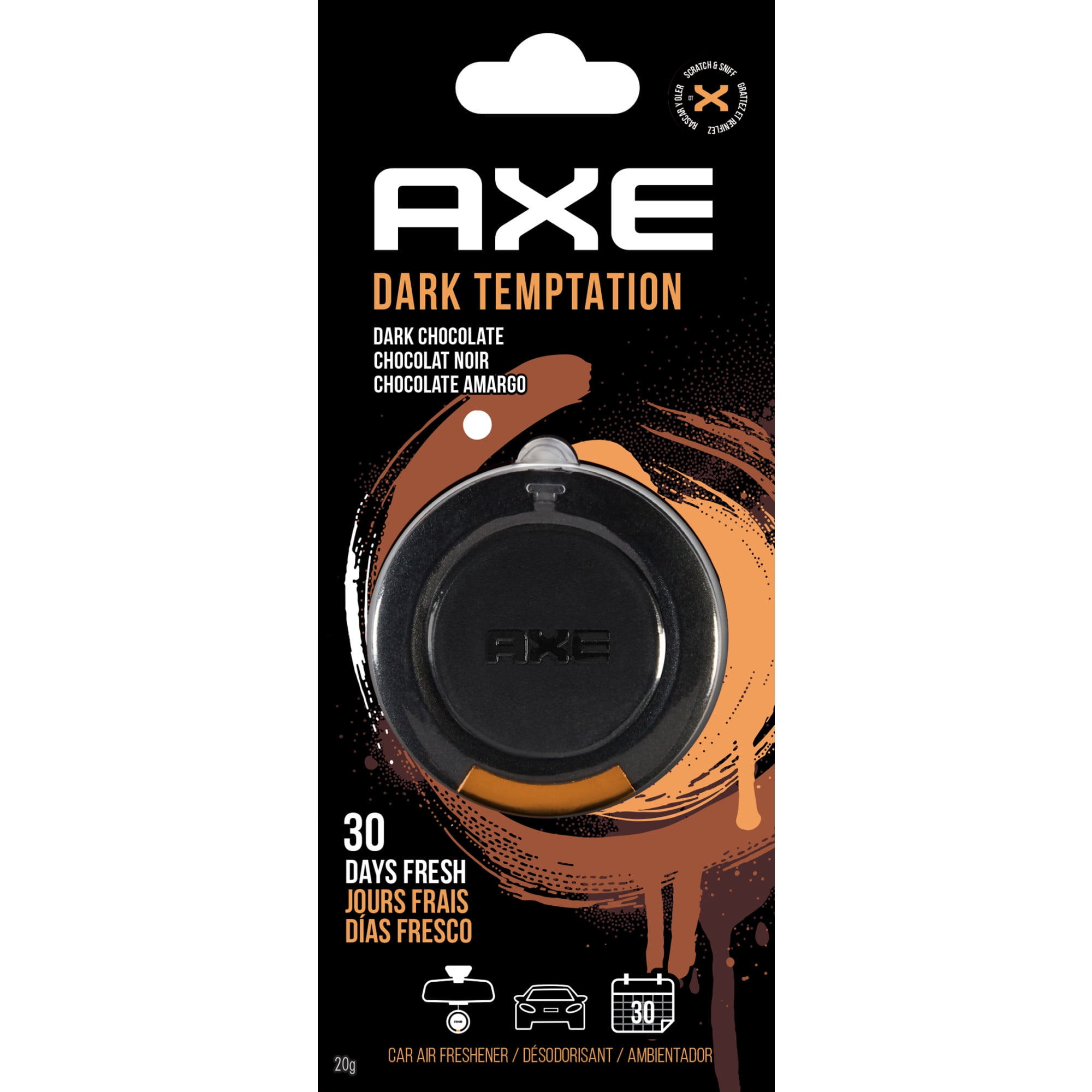 AXE 3D Hanging Gel Car Air Freshener (Dark Temptation Scent, 1 Pack)