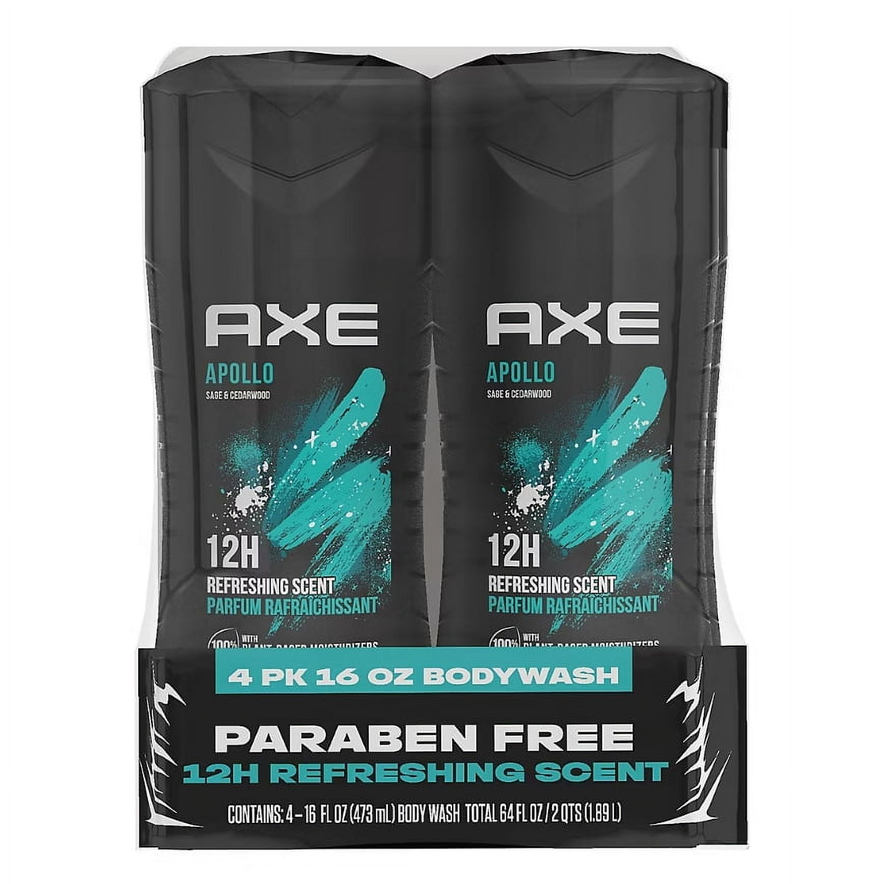 AXE Apollo Body Wash, Sage and Cedarwood, 4 pk./16 oz.